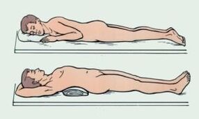 Positions corporelles avec des épisodes de douleur dans la colonne vertébrale